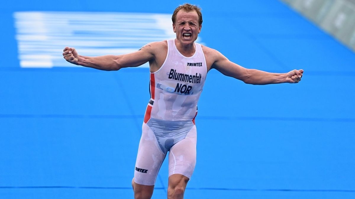 Norský triatlonista svým závodním oděvem v Tokiu vyvolal pozdvižení